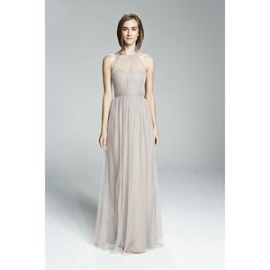 Amsale Aliki G98U Tulle Maxi Dress Formal Evening‎ Gown Party Bridesmaid Size 2
